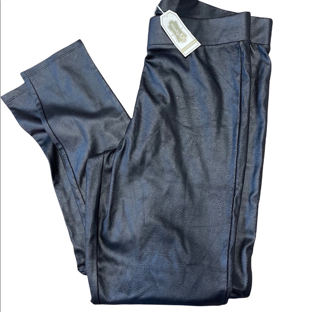 Mud Pie Faux Leather Leggings